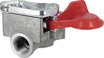 Produktbild: Wabco Kupplungskopf rot, für Zugfahrzeug, 2-Kreis-Anlage, Vorrat, M 22 x 1,5 IG