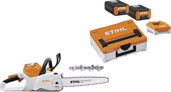 Produktbild: STIHL Akku-Kettensäge MSA 200 C-B Schienenlänge 35 cm, mit Akku-Box, 2 Akkus/Ladegerät, 2 Ketten, MA03 200 0010