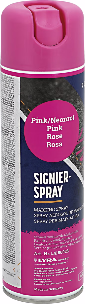 Produktbild: Lyra Markierungsspray pink, 500 ml, für Baum- und Holzmarkierung, 262360-9