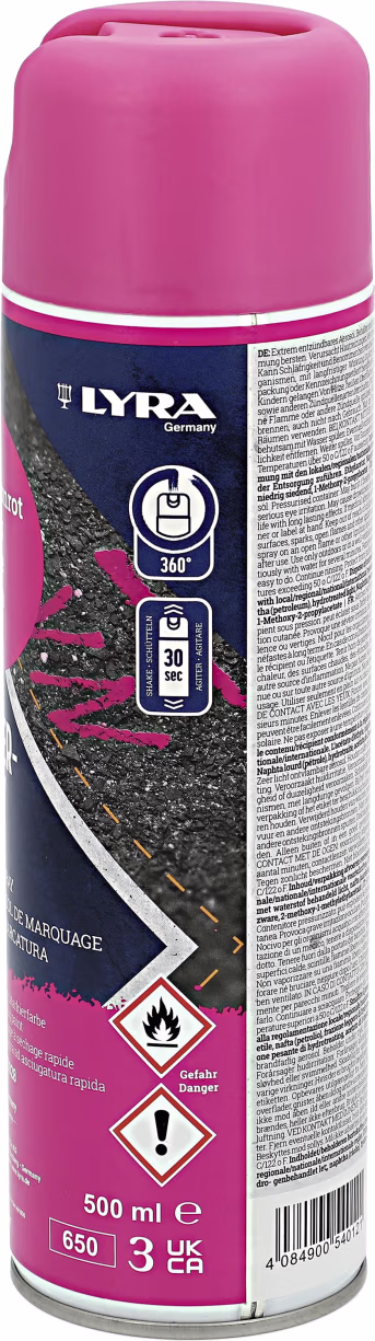 Produktbild: Lyra Markierungsspray pink, 500 ml, für Baum- und Holzmarkierung, 262360-9