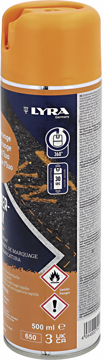 Produktbild: Lyra Markierungsspray orange, 500 ml, für Baum- und Holzmarkierung, 26-2360-3
