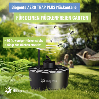 Set: Biogents Mückenfalle AERO TRAP Plus gegen Stiche von Stechmücken, Tigermücken, mit CO₂-Set, 86601981