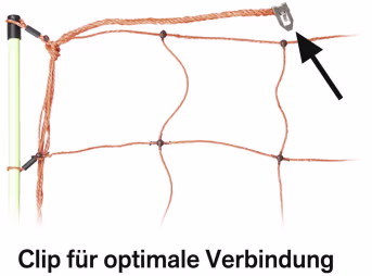 Detailbild: Patura Schafzaun mit Doppelspitze, stromführend