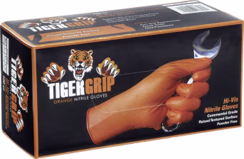 Produktbild: Einmalhandschuhe Tiger Grip, Nitril, orange