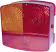 Produktbild: Hella® Lichtscheibe quadratisch für Schlussleuchte, rot-gelb-rot, 95 x 90 mm