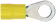 Produktbild: Herth + Buss Ringkabelschuh gelb 4 – 6 mm², Ø 6,5 mm, verzinnt, teilisoliert, 50 252 161