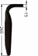 Technische Zeichnung: Industriehof® Kreiseleggenzinken 100 x 265 x 15 mm für Kreiselegge Howard