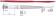 Technische Zeichnung: Industriehof® Löffelzinken 1.100 mm, 1.250 mm, M 22 x 1,5 AG, mit konischer Mutter, für Baas, Trima