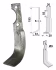 Technische Zeichnung: Industriehof® Fräsmesser links/rechts 195 x 30 x 6 mm, Bohrung 9 mm, für Grillo