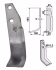 Technische Zeichnung: Industriehof® Fräsmesser links/rechts 190 x 45 x 5 mm, Bohrung 10,5 mm, für Goldoni
