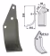 Technische Zeichnung: Industriehof® Fräsmesser links/rechts 255 x 80 x 8 mm, Bohrung 12,5 mm, für Pegoraro
