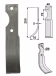 Technische Zeichnung: Industriehof® Fräsmesser links/rechts 200 x 40 x 5 mm, Bohrung 9 mm, für Fort