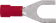 Produktbild: Herth + Buss Gabelkabelschuh Ø 6,5 mm Kabel 0,5 – 1 mm², teilisoliert, rot, 50 252 214