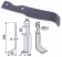 Technische Zeichnung: Industriehof® Fräsmesser links/rechts 193 x 30 x 6 mm, Bohrung 8,5 mm, für B.C.S.