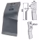 Technische Zeichnung: Industriehof® Rotorzinken links/rechts 205 x 50 x 12 mm, Bohrung 16,5 mm für Howard