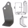 Produktbild: Industriehof® Fräsmesser links/rechts 223 x 90 x 8 mm, Bohrung 16,5 mm, für Maschio