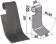 Technische Zeichnung: Industriehof® Schlegelmesser links/rechts 187 x 90 x 6 mm, für Rübenroder Kleine SF10