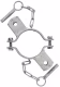 Produktbild: Patura Schelle 102 mm, mit 2 Haltern, für Fressgitter SSV, 303482