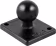 Produktbild: RAM® MOUNTS Basisplatte Square mit B-Kugel 25,4 mm/1 Schraubmontage, rechteckig, RAM-B-347U
