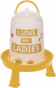 Produktbild: KERBL Geflügeltränke 5 l inkl. Standfüße, Kunststoff (lebensmittelecht), Aufdruck I LOVE MY LADIES