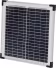 Produktbild: Ako Solarmodul mit Aluminiumrahmen und schwarzen Eckmontagen für Weidezaungeräte