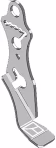 Produktbild: Industriehof® Tiefenführung links, 250 x 47 x 4 mm, für Säscheiben Drillmaschine Gaspardo, 99.GA-14