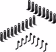 Set: Maschio Y-Messer Set mit 188 St. links/rechts für Mulchgerät Gemella 620, T40005142R/T40005143R/M02400401R