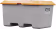 Produktbild: Cemo Transportbehälter 400 l 119 x 79 x 60 cm unterfahrbar, GFK, rechteckig, grau, 10585