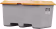 Produktbild: Cemo Transportbehälter 200 l 87 x 57 x 64 cm unterfahrbar, GFK, rechteckig, grau, 10584