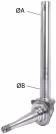 Produktbild: Achsschenkel rechts Länge 298,45 mm, für Ford New Holland 200, 300, 2000, 3000, 4000