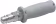 Produktbild: Hydraulik-Handgriff grau mit Metallkupplung und gerilltem Griffbereich