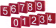 Produktbild: KERBL Halsbandnummer Set 0 – 9, rot, Kunststoff, 10 St. für Halsmarkierungsbänder bis 4 cm Breite, 207479