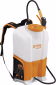 Produktbild: STIHL Akku-Rückenspritze SGA 85 in Weiß-Orange mit Tragegurt und Sprühschlauch