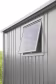 Lifestyle: Biohort Seitenwand mit Seitenfenster für Gerätehaus Europa 73,3 x 5 cm silber, metallic