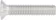 Produktbild: Senkkopfschraube DIN 965, M 8 x 40 - 8.8, blank, Kreuzschlitz H4, 0048610840