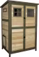 Lifestyle: KERBL Hühnerstall Tower 109 x 75 x 167 cm aus lasiertem Holz, 2 Sitzstangen, 2 Legenester