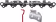 Produktbild: Oregon® Sägekette 91PX 3/8" P, 1,3 mm, Halbmeißel mit Detailansicht eines Kettenglieds