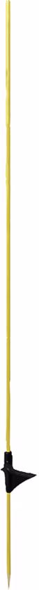 Produktbild: Patura Zaunpfahl 1,15 m Fiberglas gelb rund, mit eingeklebter Trittstufe, angespitzt, 10 St. 111510