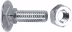 Produktbild: Flachrundschraube DIN 603 - 4.8 galvanisiert, mit Mutter