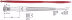 Technische Zeichnung: Industriehof® Löffelzinken 1.100 mm, 1.250 mm, M 22 x 1,5 AG, mit konischer Mutter, für Baas, Trima