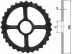 Technische Zeichnung: Industriehof® Sternring Ø 530 mm, 120 mm, 18,0 mm, Sphäroguss (GGG60)