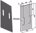 Technische Zeichnung: Industriehof® Abstreifer 172 x 90 x 3 mm, Bohrung 40 x 10,5 mm für Eberhardt Packerwalzen
