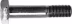 Technische Zeichnung: Industriehof® Sechskantschraube M 8 x 1,25 x 50 - 10.9 mit Sicherungsmutter für Agria
