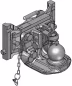 Produktbild: scharmüller Kugeleinsatz K80® 311/22/30 mm, Obenanhängung, Fendt grau, für Traktor