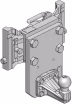 Technische Zeichnung: scharmüller Kugeleinsatz ISO 50 311/22/30 mm, Kugel 50 mm, Kuppelpunkt 10 cm tiefer, Fendt grau