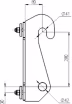 Technische Zeichnung: Düvelsdorf Anschraubplatte D-Lock, D-Lock S, Schäffer hydraulisch 42 mm (660 mm)