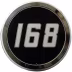 Produktbild: Typenschild MF 168 für Traktor Massey Ferguson 168, CrV (Chrom-Vanadium-Stahl)