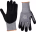 Produktbild: Husqvarna® Arbeitshandschuhe Technical Grip in Grau mit schwarzer Beschichtung, Vorder- und Rückseite
