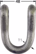 Technische Zeichnung: Industriehof® Schäkel gerade, Bohrung 11,5 mm, für Agrotec, Caroni, Ferri, Hymach, Maschio