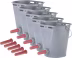 Produktbild: KERBL Kälbertränkeeimer 8 l rund Set mit 5 Gratis Saugern, Kunststoff (lebensmittelecht), grau